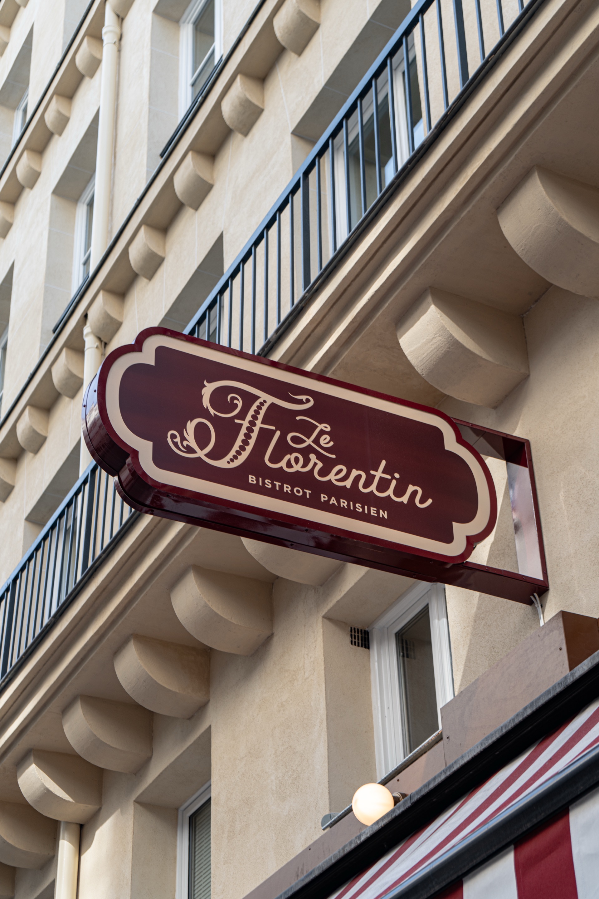 Enseigne extérieure du restaurant Le Florentin